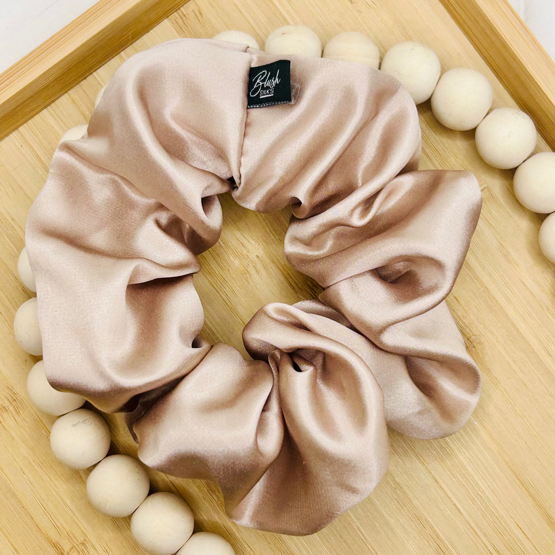 Blush Silks Classic Champagne Scrunchie