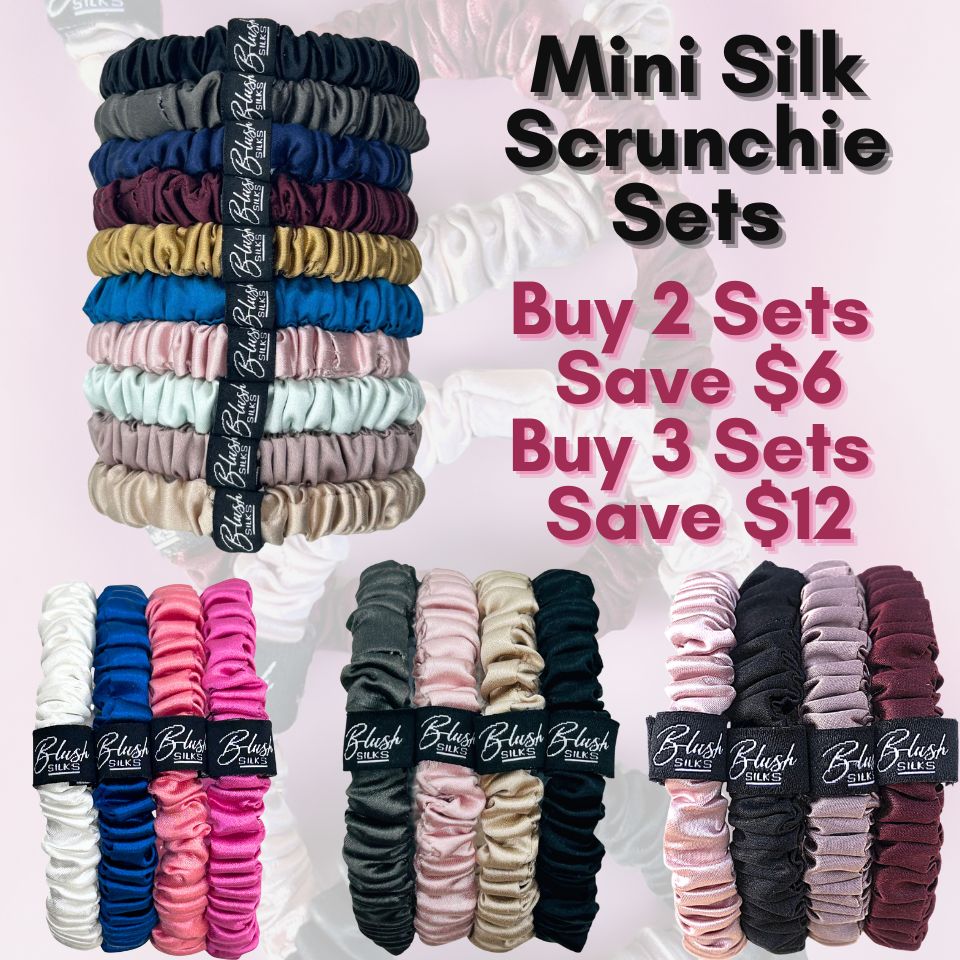 Blush Silks Mini Scrunchie Sets