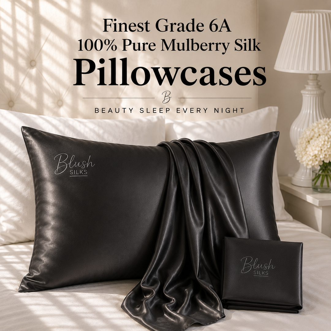 22 momme mulberry silk pillowcase collection by Blush Silks
