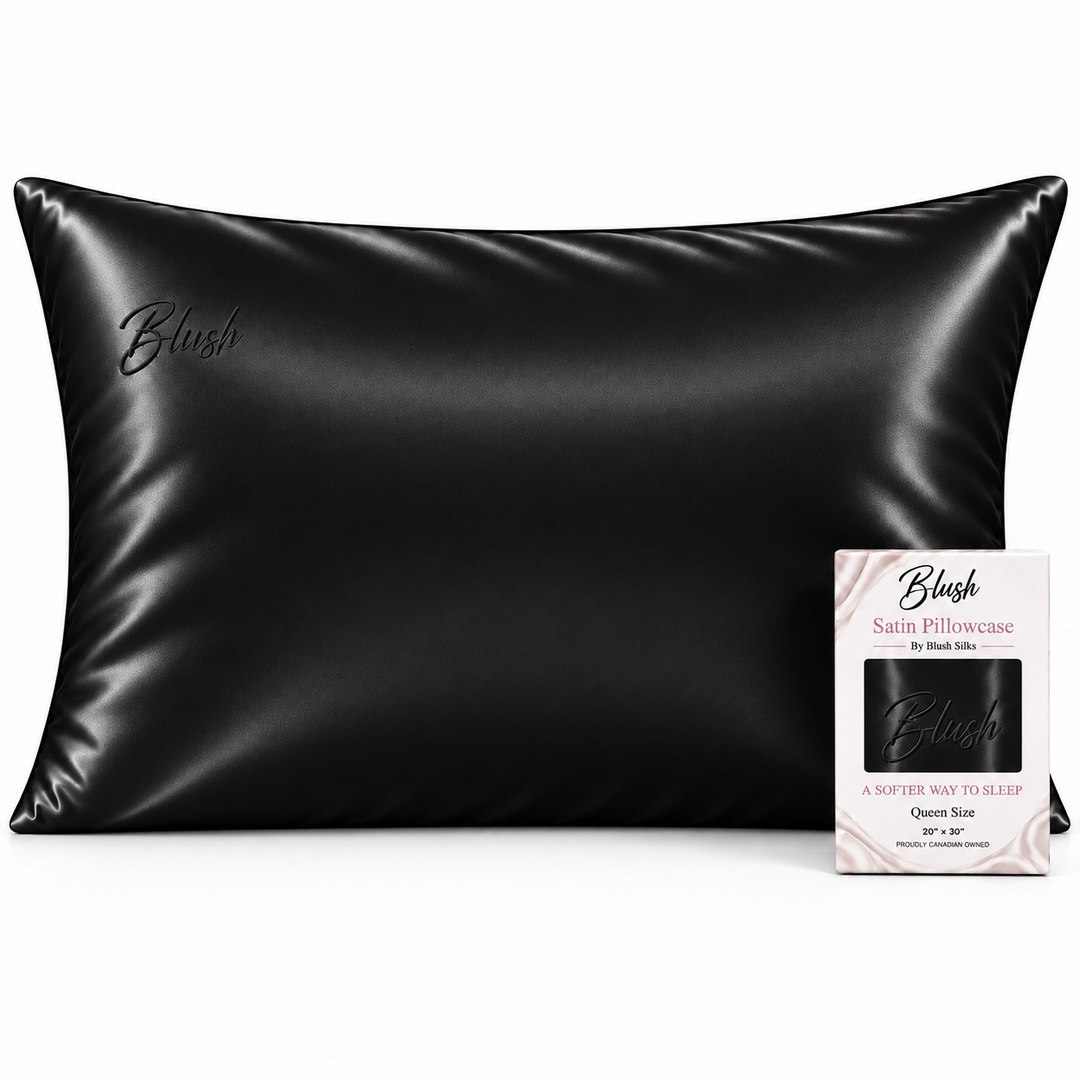 Black Satin Pillowcase Queen