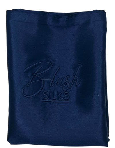 NEW Blush Silks 100% Pure Mulberry Silk Pillowcase - Navy