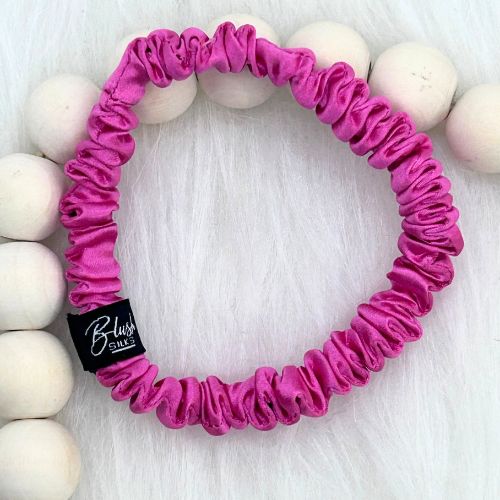 NEW Blush Silks Mini Pure Silk Scrunchie - Bubble Gum