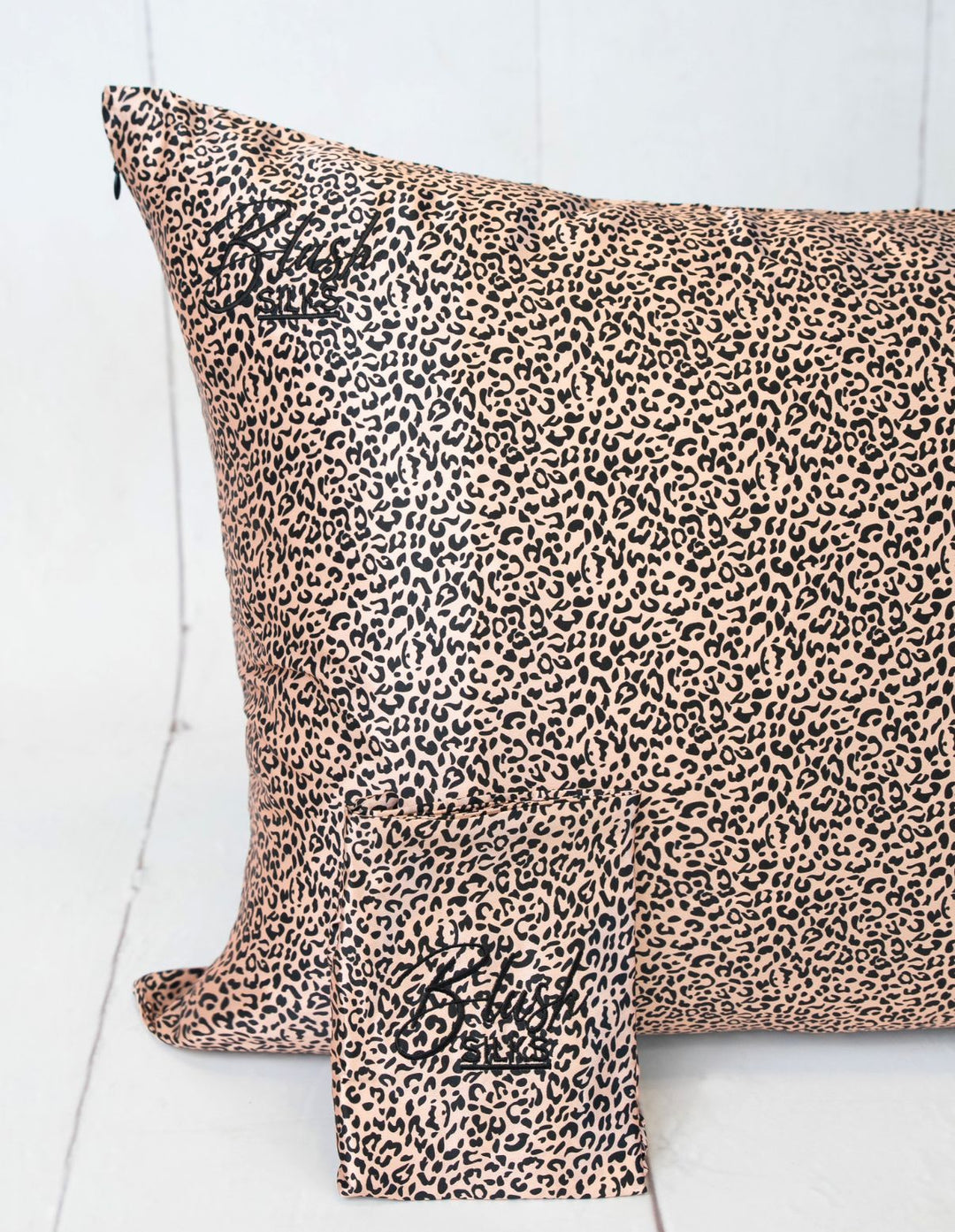 Blush Silks 100% Pure Mulberry Silk Pillowcase Pink Leopard