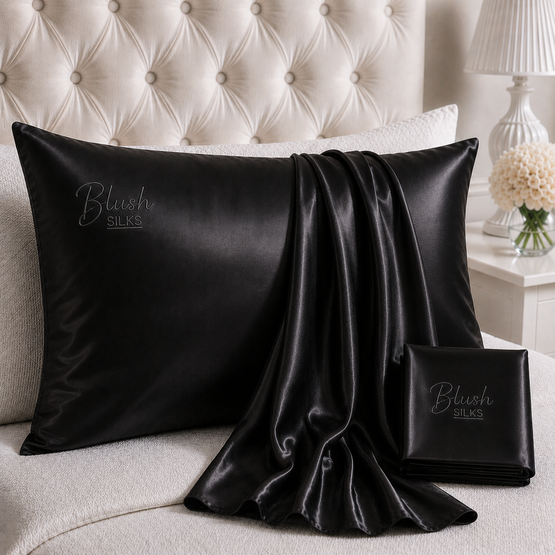 22 momme mulberry silk pillowcase in purple by Blush Silks