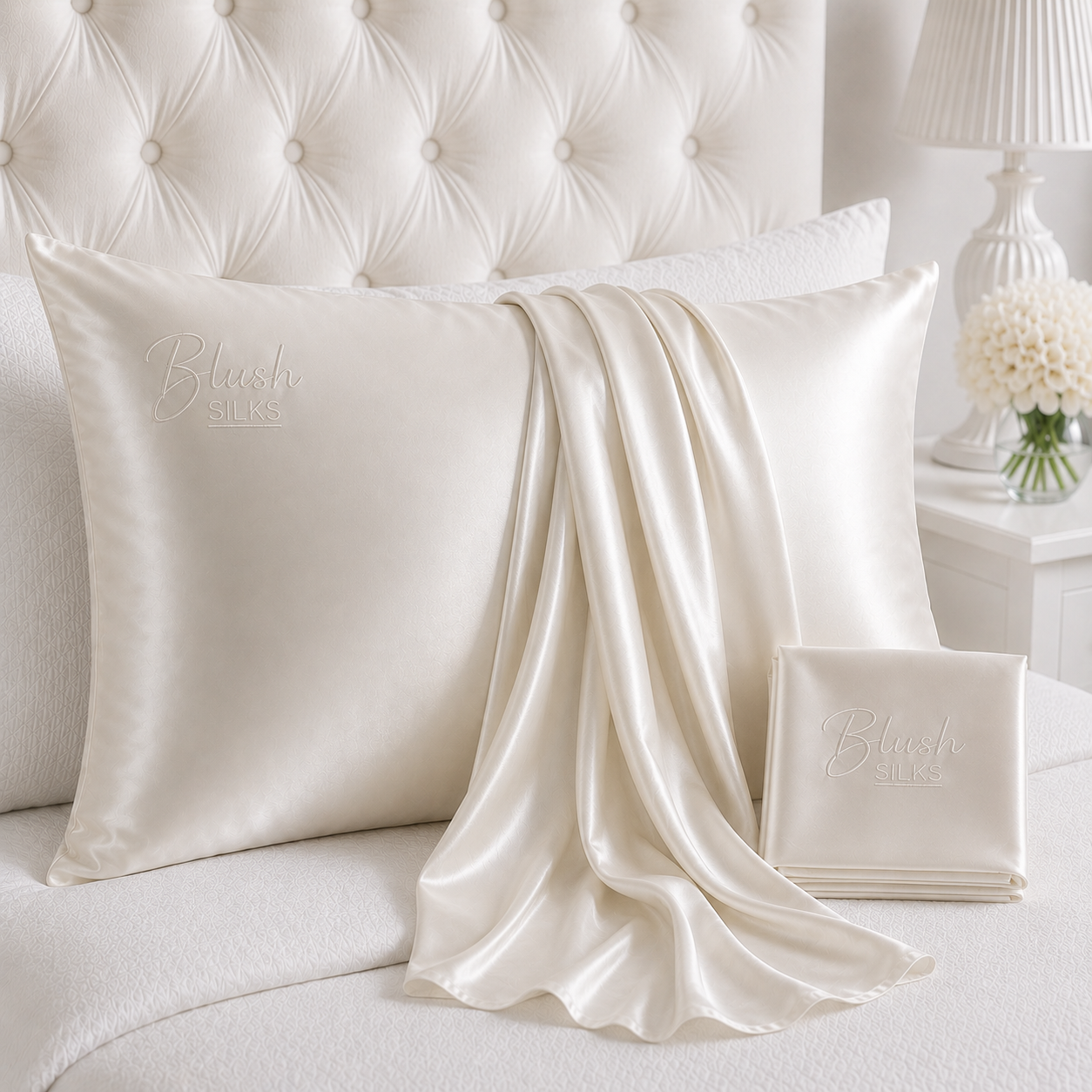 Pearl Mulberry Silk pillowcase by Blush Silks