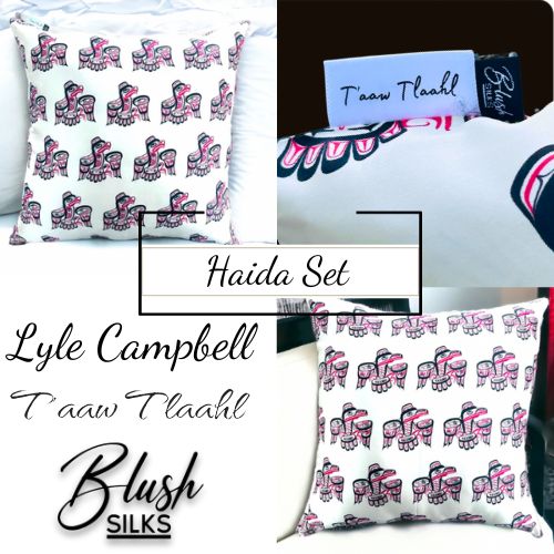 Blush Silks Haida Raven & Eagle Cushion Cover Set - Lyle Campbell Collection