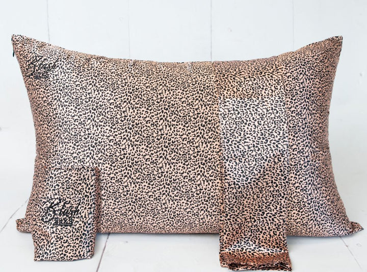 Blush Silks 100% Pure Mulberry Silk Pillowcase - Pink Leopard