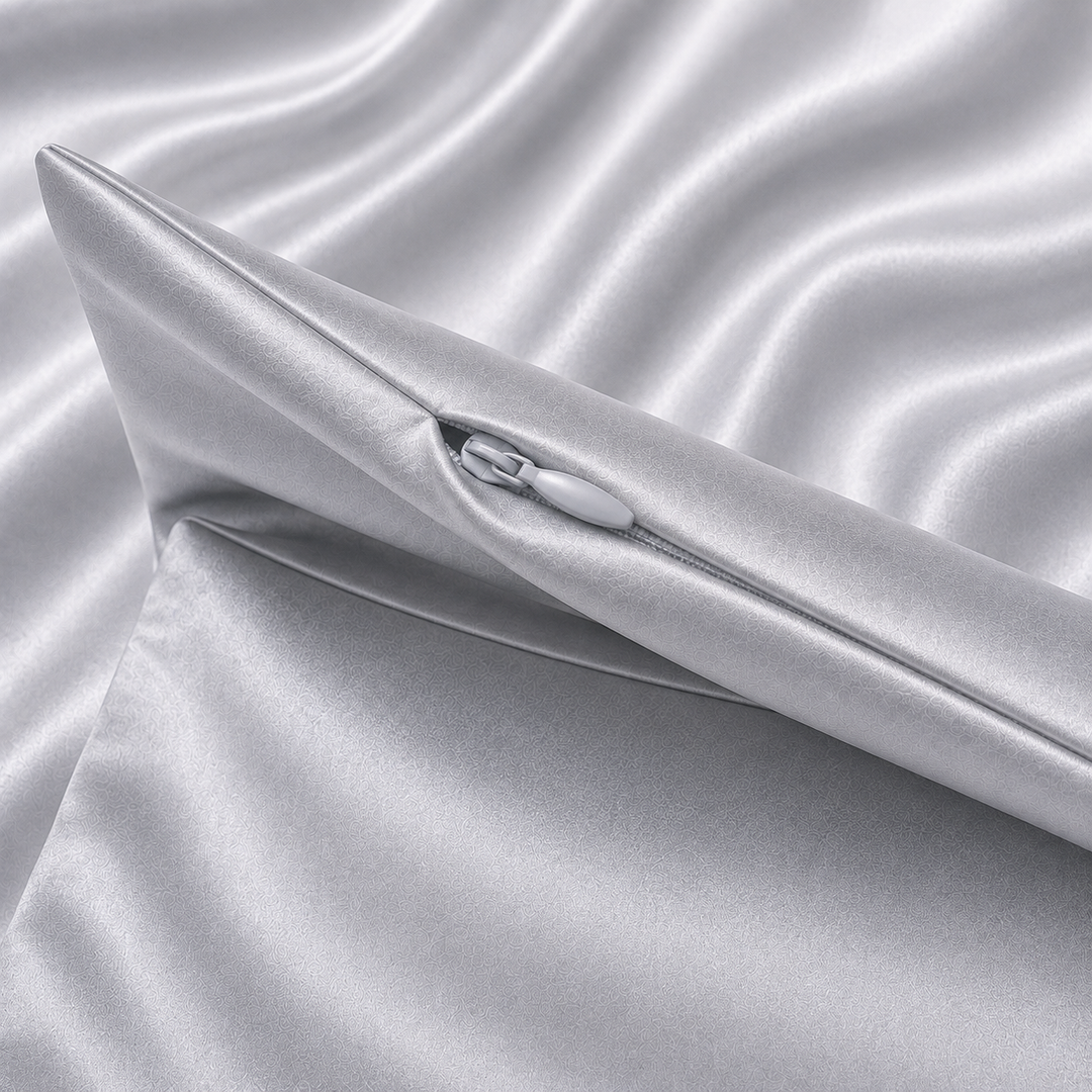 Pewter Silk Pillowcase – 22 Momme Mulberry Silk