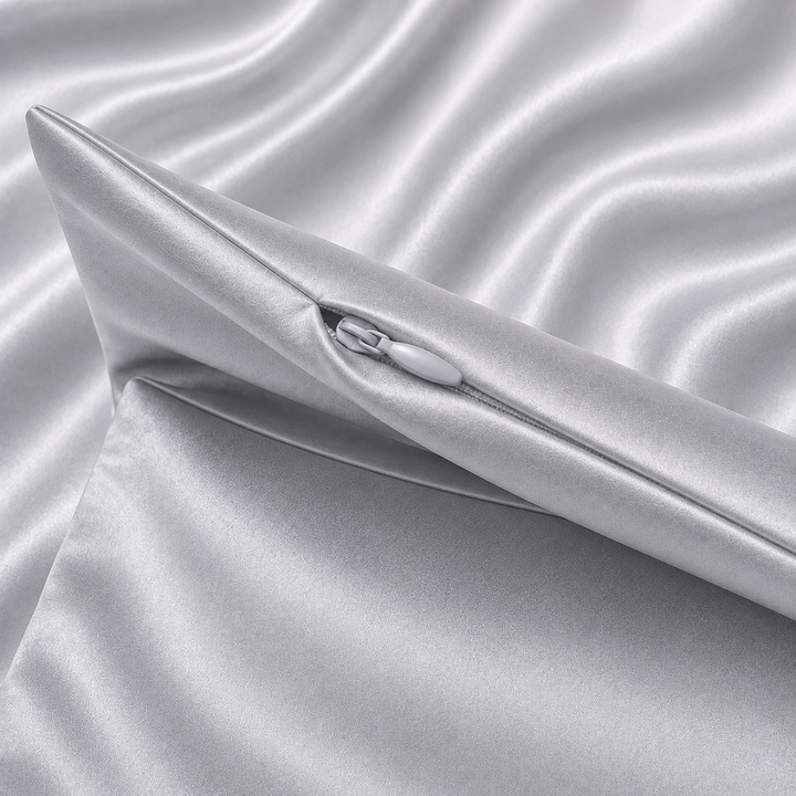 Pewter Silk Pillowcase – 22 Momme Mulberry Silk