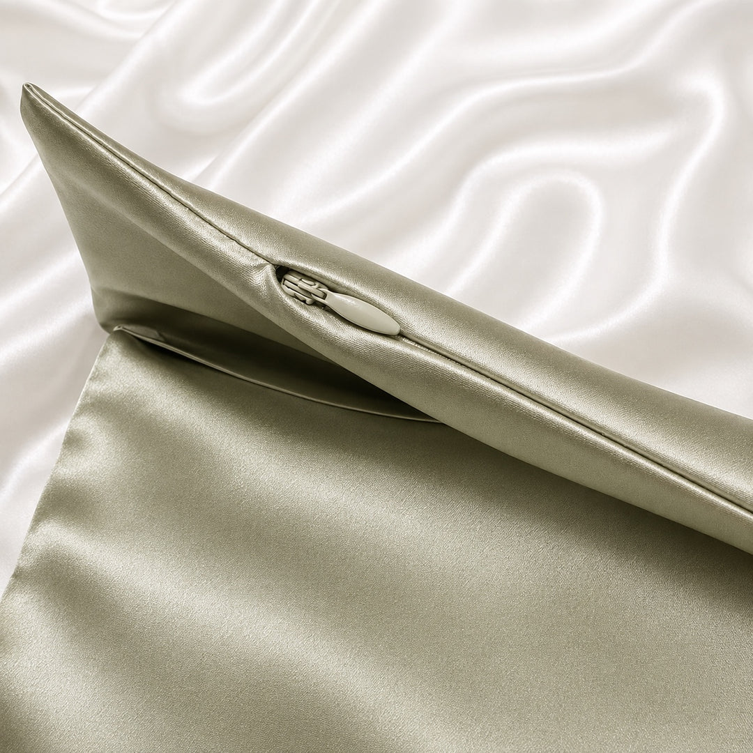 Sage Silk Pillowcase – 22 Momme Mulberry Silk