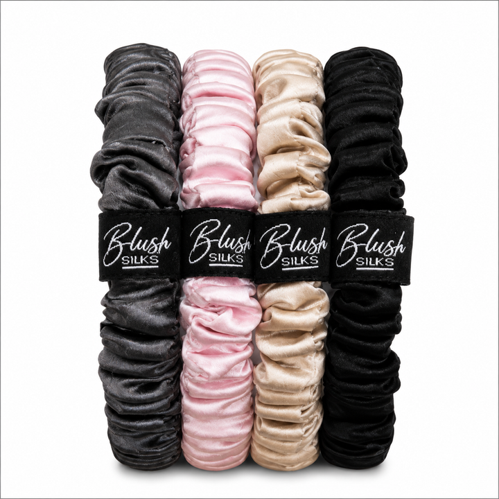 mini‑silk‑scrunchie‑set‑charcoal‑blush‑champagne‑onyx‑blush‑silks