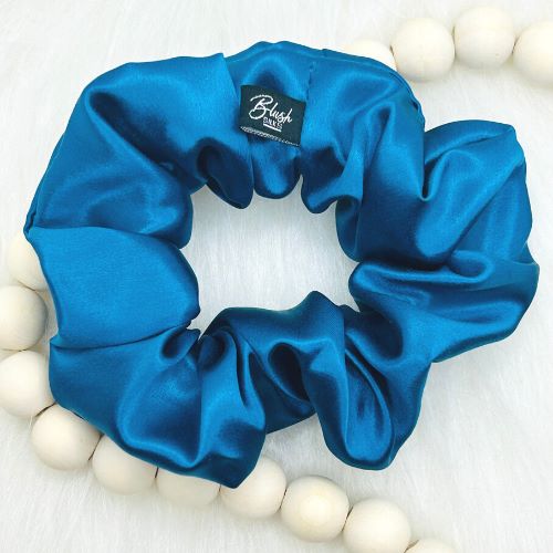 Blush Silks Classic Cobalt Scrunchie