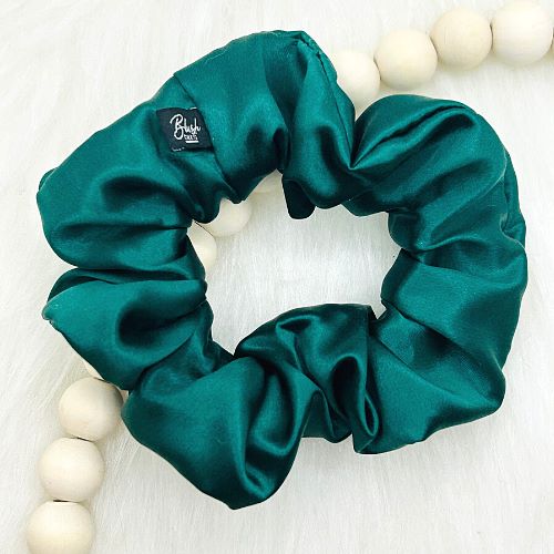 Blush Silks Classic Emerald Scrunchie